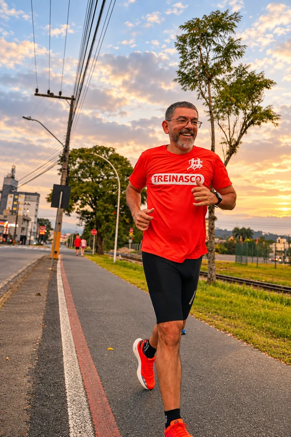Anderson Okuda correndo em 2024